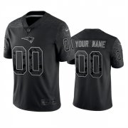Wholesale Cheap Men's New England Patriots Active Player Custom Black Reflective Limited Stitched Football Jersey