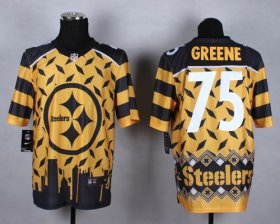 Wholesale Cheap Nike Steelers #75 Joe Greene Gold Men\'s Stitched NFL Elite Noble Fashion Jersey