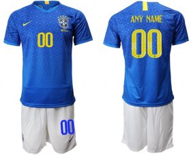 Wholesale Cheap Brazil Personalized Blue Soccer Country Jersey