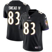 Wholesale Cheap Nike Ravens #83 Willie Snead IV Black Alternate Men's Stitched NFL Vapor Untouchable Limited Jersey