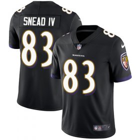 Wholesale Cheap Nike Ravens #83 Willie Snead IV Black Alternate Men\'s Stitched NFL Vapor Untouchable Limited Jersey