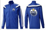Wholesale Cheap NHL Edmonton Oilers Zip Jackets Blue-4