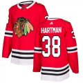 Wholesale Cheap Adidas Blackhawks #38 Ryan Hartman Red Home Authentic Stitched NHL Jersey