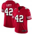 Wholesale Cheap Nike 49ers #42 Ronnie Lott Red Team Color Men's Stitched NFL Vapor Untouchable Limited II Jersey