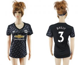 Wholesale Cheap Women\'s Manchester United #3 Bailly Away Soccer Club Jersey