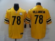 Wholesale Cheap Men's Pittsburgh Steelers #78 Alejandro Villanueva Gold 2019 Inverted Legend Stitched NFL Nike Limited Jersey