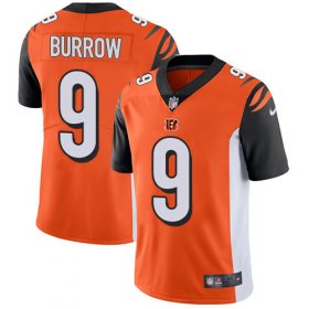 Wholesale Cheap Nike Bengals #9 Joe Burrow Orange Alternate Men\'s Stitched NFL Vapor Untouchable Limited Jersey