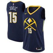 Wholesale Cheap Nike Denver Nuggets #15 Nikola Jokic Navy NBA Swingman City Edition Jersey