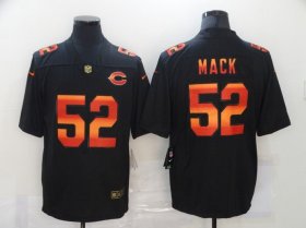Wholesale Cheap Men\'s Chicago Bears #52 Khalil Mack Black Red Orange Stripe Vapor Limited Nike NFL Jersey