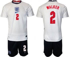 Wholesale Cheap Men 2020-2021 European Cup England home white 2 Nike Soccer Jersey
