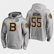 Wholesale Cheap Bruins #55 Noel Acciari Gray 2018 Winter Classic Fanatics Primary Logo Hoodie