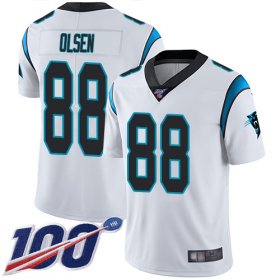 Wholesale Cheap Nike Panthers #88 Greg Olsen White Men\'s Stitched NFL 100th Season Vapor Limited Jersey