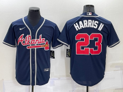 Wholesale Men's Atlanta Braves #23 Michael Harris II Navy Blue Stitched MLB Cool Base Nike Jersey