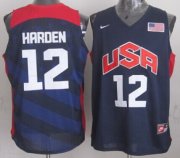 Wholesale Cheap 2012 Olympics Team USA #12 James Harden Revolution 30 Swingman Blue Jersey