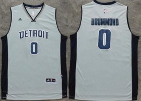 Wholesale Cheap Men\'s Detroit Pistons #0 Andre Drummond Revolution 30 Swingman New Gray Jersey