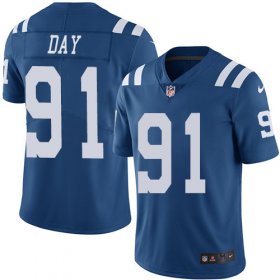 Wholesale Cheap Nike Colts #91 Sheldon Day Royal Blue Men\'s Stitched NFL Limited Rush Jersey