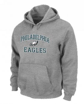 Wholesale Cheap Philadelphia Eagles Heart & Soul Pullover Hoodie Grey