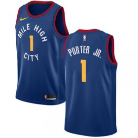 Wholesale Cheap Nike Denver Nuggets #1 Michael Porter Jr. Navy NBA Swingman City Edition Jersey