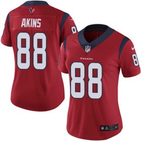 Wholesale Cheap Nike Texans #88 Jordan Akins Red Alternate Women\'s Stitched NFL Vapor Untouchable Limited Jersey