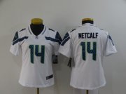 Wholesale Cheap Women's Seattle Seahawks #14 D.K. Metcalf White 2017 Vapor Untouchable Stitched NFL Nike Limited Jersey