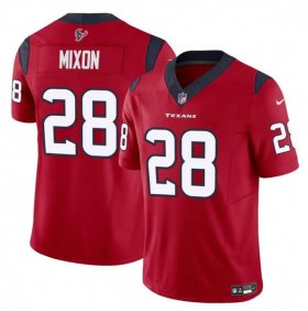 Cheap Men\'s Houston Texans #28 Joe Mixon Red 2024 F.U.S.E. Vapor Untouchable Football Stitched Jersey