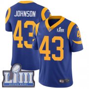Wholesale Cheap Nike Rams #43 John Johnson Royal Blue Alternate Super Bowl LIII Bound Men's Stitched NFL Vapor Untouchable Limited Jersey
