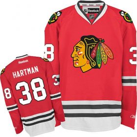 Wholesale Cheap Blackhawks #38 Ryan Hartman Red Home Stitched Youth NHL Jersey