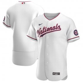 Wholesale Cheap Washington Nationals Men\'s Nike White Alternate 2020 Authentic Team MLB Jersey