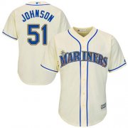 Wholesale Cheap Mariners #51 Randy Johnson Cream Cool Base Stitched Youth MLB Jersey