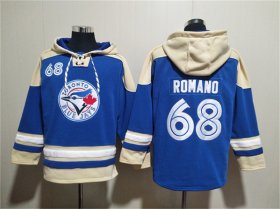 Wholesale Cheap Men\'s Toronto Blue Jays #68 Jordan Romano Royal Ageless Must-Have Lace-Up Pullover Hoodie