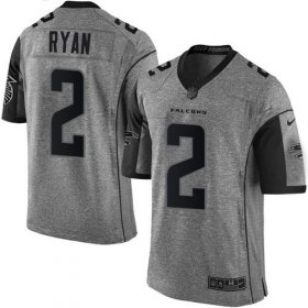 Wholesale Cheap Nike Falcons #2 Matt Ryan Gray Men\'s Stitched NFL Limited Gridiron Gray Jersey
