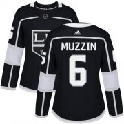 Wholesale Cheap Adidas Kings #6 Jake Muzzin Black Home Authentic Women's Stitched NHL Jersey