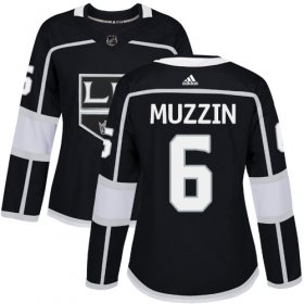 Wholesale Cheap Adidas Kings #6 Jake Muzzin Black Home Authentic Women\'s Stitched NHL Jersey