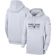 Wholesale Cheap Los Angeles Rams Nike Sideline Local Performance Pullover Hoodie White