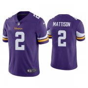 Wholesale Cheap Men's Minnesota Vikings #2 Alexander Mattison Purple Vapor Untouchable Limited Stitched Jersey