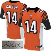 Wholesale Cheap Nike Bengals #14 Andy Dalton Orange Alternate Men's Stitched NFL Elite Autographed Jersey