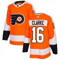 Wholesale Cheap Adidas Flyers #16 Bobby Clarke Orange Home Authentic Stitched Youth NHL Jersey