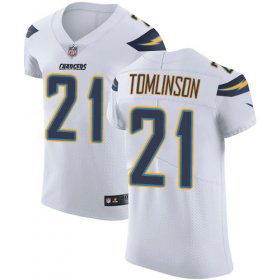Wholesale Cheap Nike Chargers #21 LaDainian Tomlinson White Men\'s Stitched NFL Vapor Untouchable Elite Jersey