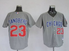 Wholesale Cheap Cubs #23 Ryne Sandberg Stitched Grey MLB Jersey