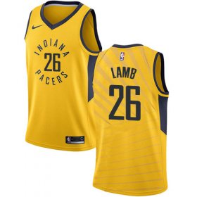 Wholesale Cheap Nike Pacers #26 Jeremy Lamb Gold NBA Swingman Statement Edition Jersey