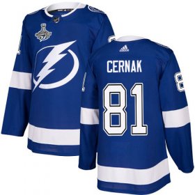 Cheap Adidas Lightning #81 Erik Cernak Blue Home Authentic Youth 2020 Stanley Cup Champions Stitched NHL Jersey