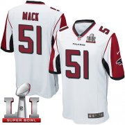 Wholesale Cheap Nike Falcons #51 Alex Mack White Super Bowl LI 51 Youth Stitched NFL Elite Jersey