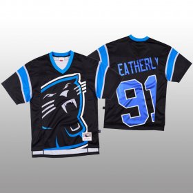 Wholesale Cheap NFL Carolina Panthers #91 Stephen Weatherly Black Men\'s Mitchell & Nell Big Face Fashion Limited NFL Jersey
