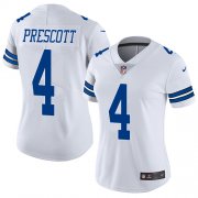 Wholesale Cheap Nike Cowboys #4 Dak Prescott White Women's Stitched NFL Vapor Untouchable Limited Jersey