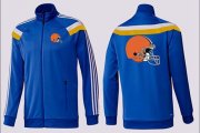 Wholesale Cheap NFL Cleveland Browns Team Logo Jacket Blue_2