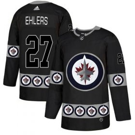 Wholesale Cheap Adidas Jets #27 Nikolaj Ehlers Black Authentic Team Logo Fashion Stitched NHL Jersey