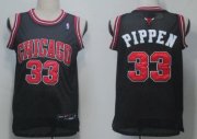 Wholesale Cheap Chicago Bulls #33 Pippen Black With Chicago Swingman Jersey