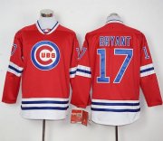 Wholesale Cheap Cubs #17 Kris Bryant Red Long Sleeve Stitched MLB Jersey