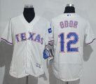 Wholesale Cheap Rangers #12 Rougned Odor White Flexbase Authentic Collection Stitched MLB Jersey