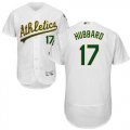 Wholesale Cheap Athletics #17 Glenn Hubbard White Flexbase Authentic Collection Stitched MLB Jersey